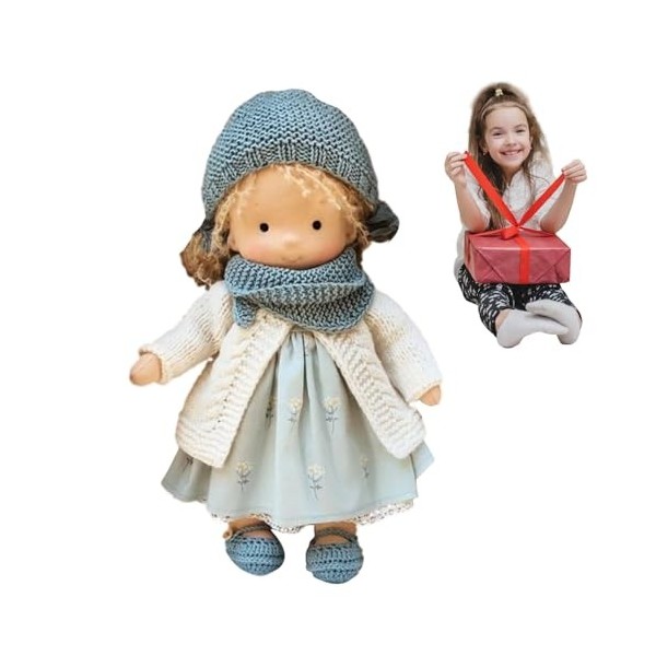 Poupée Faite à la Main, poupée Douce et Mignonne de Bon augure, Jouet en Peluche, Mini poupée de Noël pour Enfant Filles, Cad