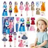 Holdes Poupées à Habiller magnétiques, Jouets de poupée interactifs à Habiller, Jeux magnétiques, Poupée en Papier à Habiller