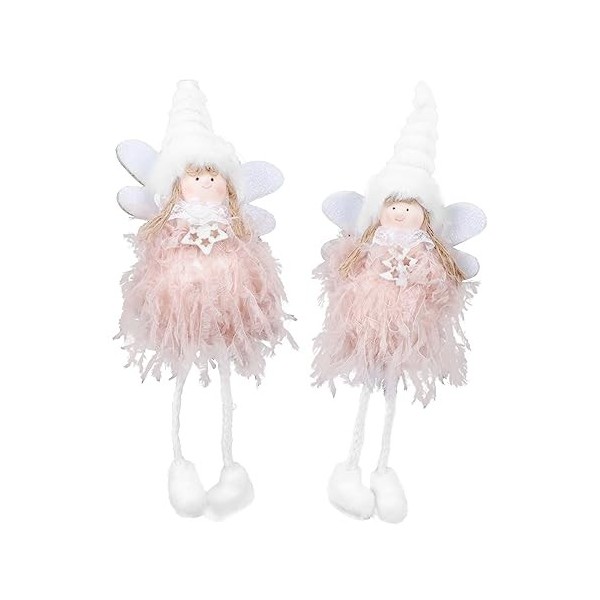 Toyvian 2 Pièces Ornements De Noël Fille Poupées Décorations De Noël Jouet Bébé Poupée Poupée Parure Jouets Poupées Parure De