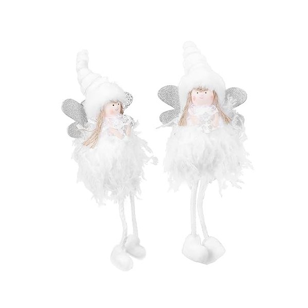 Toyvian 2 Pièces Ornements De Noël Fille Poupées Décorations De Noël Jouet Bébé Poupée Poupée Parure Jouets Poupées Parure De