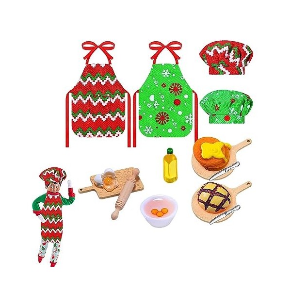JINGAN poupée Elfe | poupée Mini Elfe, Tablier poupée Elfe Noël - Cadeau pour, décor poupée Elfe pour Les Cadeaux fête