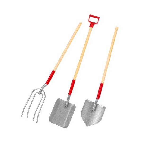 ibasenice 1:12 Outils De Jardinage Miniatures 3 Pièces Pelle Miniature Et Râteau Outils De Ferme Outils De Jardin De Maison D