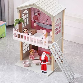 1:12 Dollhouse Santa Claus Doll Céramique Rotative Mini Dollhouse Père Noël Figure avec Base De Support pour Dollhouse Décora