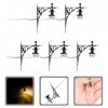 Didiseaon 5 Pièces Maison De Poupée LED Appliques Murales Miniature 1: 87 Applique Lumière Lampes De Jardin Modèles Vintage L