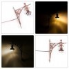 Didiseaon 5 Pièces Maison De Poupée LED Appliques Murales Miniature 1: 87 Applique Lumière Lampes De Jardin Modèles Vintage L