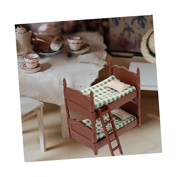 Hohopeti Modèle De Chambre à Coucher De Maison De Poupée Petites Figurines De Meubles De Maison De Poupée en Bois Mini Meuble