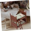 Hohopeti Modèle De Chambre à Coucher De Maison De Poupée Petites Figurines De Meubles De Maison De Poupée en Bois Mini Meuble