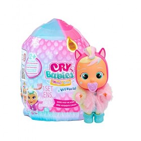 Cry Babies Magic Tears Icy World Keep Me Warm, Mini Poupée Surprise à Collectionner qui Pleure avec 7 Accessoires, Jouet et c