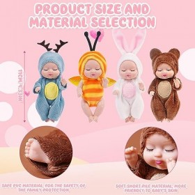 Fiotha Poupee Bebe, Poupee, Poupée Bébé Reborn Realiste Poupee 4 Set Vêtements De Poupée Vêtements Accessoires, Soft Body, Ma