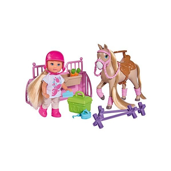 Smoby Evi Love - Poupée Enfant - Holiday équitation + Accessoires