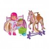 Smoby Evi Love - Poupée Enfant - Holiday équitation + Accessoires