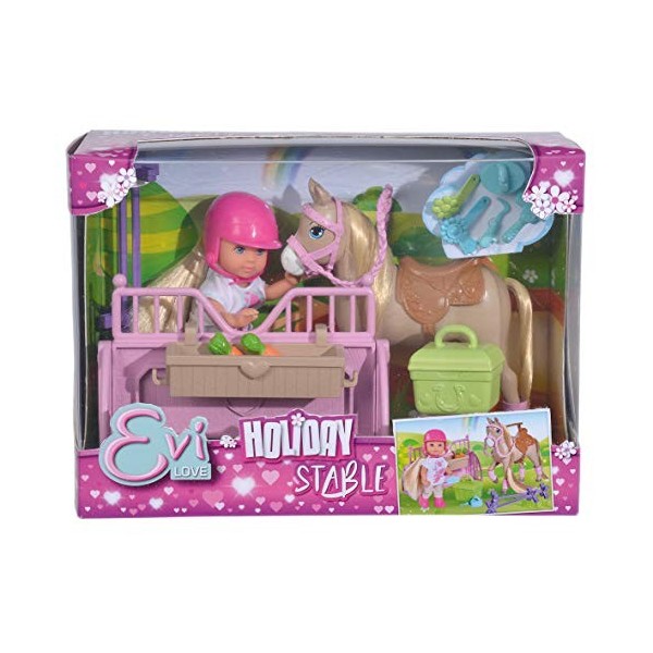 Smoby Evi Love - Poupée Enfant - Holiday équitation + Accessoires