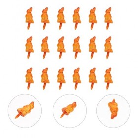 HEALLILY Lot de 50 pièces de bonhomme de neige nez en plastique carotte Nez carotte Bonhomme de neige Poupée DIY Accessoires 