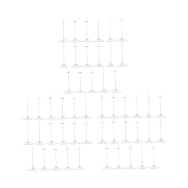 Toyvian 16 Pièces Poupée Debout Stand en Plastique Vitrine Mini Jouets en Plastique Playes Chiffres Titulaire Poupée Présento