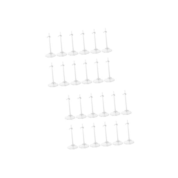 Toyvian 15 Pièces Stand Debout De Poupée Support De Réglable Support De Poupée Noir Bases De Support De Figurine Représente L
