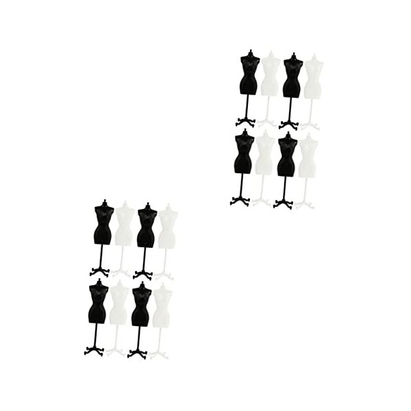 SEWACC 8 Pièces Support Mini Meubles Jupe Détachable Mini Porte-Vêtements Poupée Vêtements Stand Poupée Robe Support Tissu Ro