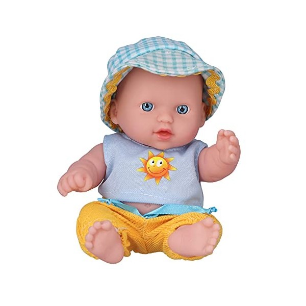 BALRAJ 8 Pouces Reborn Baby Doll Full Body Vinyls Baby Doll Réaliste Bébé Fille Poupées Doux Nouveau-né Bébé Poupées Réaliste