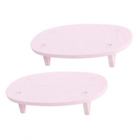 PRETYZOOM 2 Pièces Petite Table en Bois Décor Support De Table des Desserts Modèle De Mini Table De Maison De Poupée Étagère 