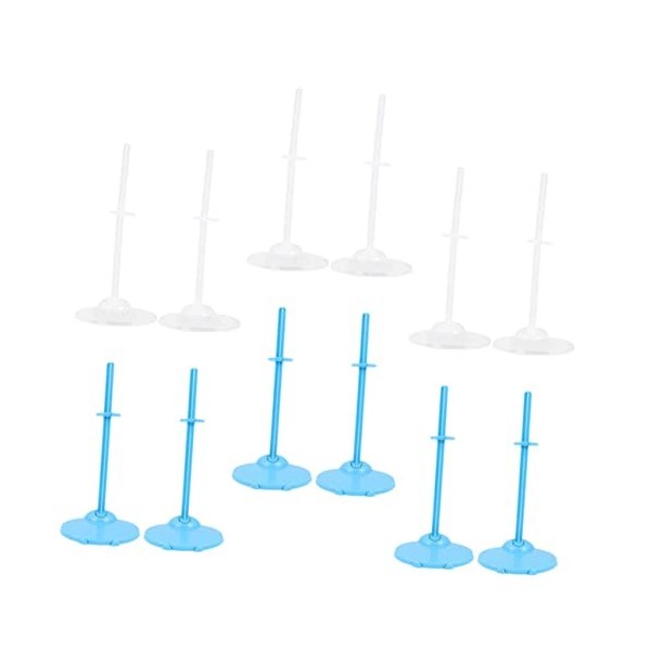 Toyvian 24 Pièces Poupée Debout Pince Fille Poupées Accessoires pour Filles Mini Figurine daction De Poupée Support De Poupé