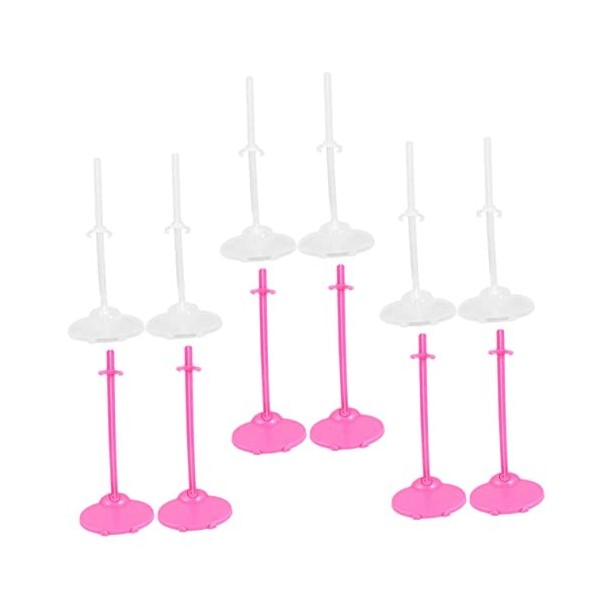 Toyvian 24 Pièces Poupée Debout Pince Fille Poupées Accessoires pour Filles Mini Figurine daction De Poupée Support De Poupé