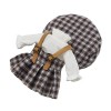 Jilibaba Vêtements de poupée Plaid Costume Accessoires Cadeau Enfants Jouet pour OB 11 Obitsu11 1/12 Poupée BJD 3 Pièces Styl