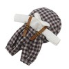 Jilibaba Vêtements de poupée Plaid Costume Accessoires Cadeau Enfants Jouet pour OB 11 Obitsu11 1/12 Poupée BJD 3 Pièces Styl