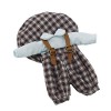 Jilibaba Vêtements de poupée Plaid Costume Accessoires Cadeau Enfants Jouet pour OB 11 Obitsu11 1/12 Poupée BJD 3 Pièces Styl