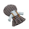 Jilibaba Vêtements de poupée Plaid Costume Accessoires Cadeau Enfants Jouet pour OB 11 Obitsu11 1/12 Poupée BJD 3 Pièces Styl