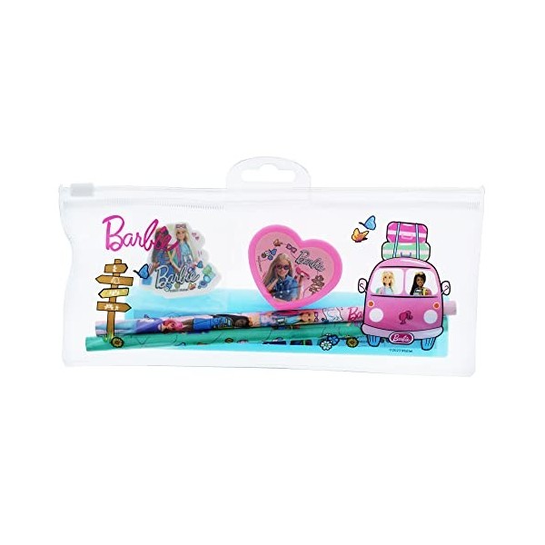 Ensemble de papeterie Barbie | Ensemble de papeterie scolaire | Cadeaux Barbie | Fournitures de papeterie | Papeterie Barbie 