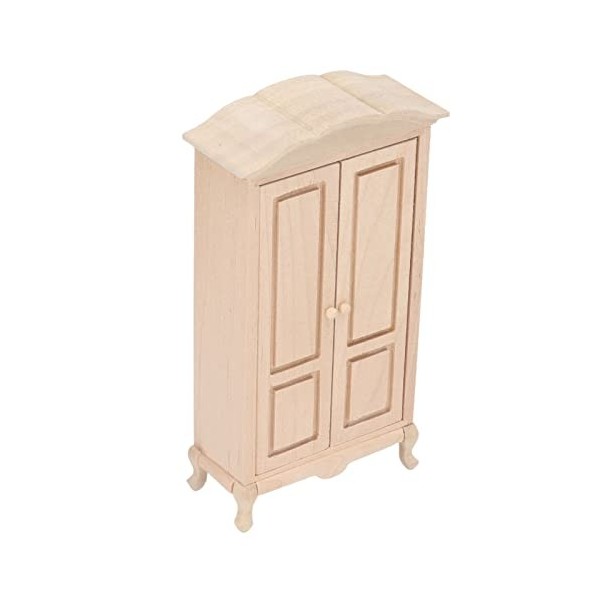 Jopwkuin Armoire Miniature pour Maison de Poupée, Excellente Combinaison Parfaite, Armoire à Double Porte, échelle 1/12 pour 