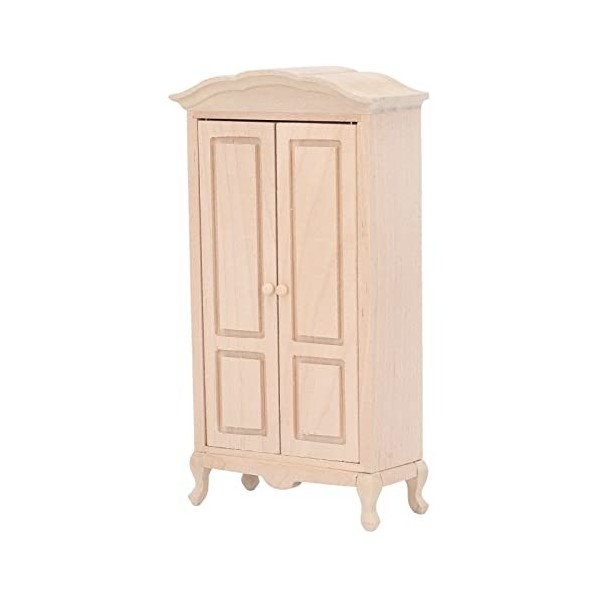 Jopwkuin Armoire Miniature pour Maison de Poupée, Excellente Combinaison Parfaite, Armoire à Double Porte, échelle 1/12 pour 