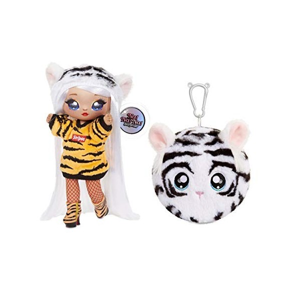 Na Na Na Surprise 2-en-1 Poupée Mannequin et Sac à main Peluche - A collecter - Série 4 - Bianca Bengal