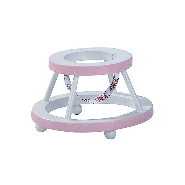 ibasenice Ornements 1Pc Trotteur en Bois Artisanat Ornement Cadeau danniversaire Enfants Semblant Jouet Bébé Push Walker Fig