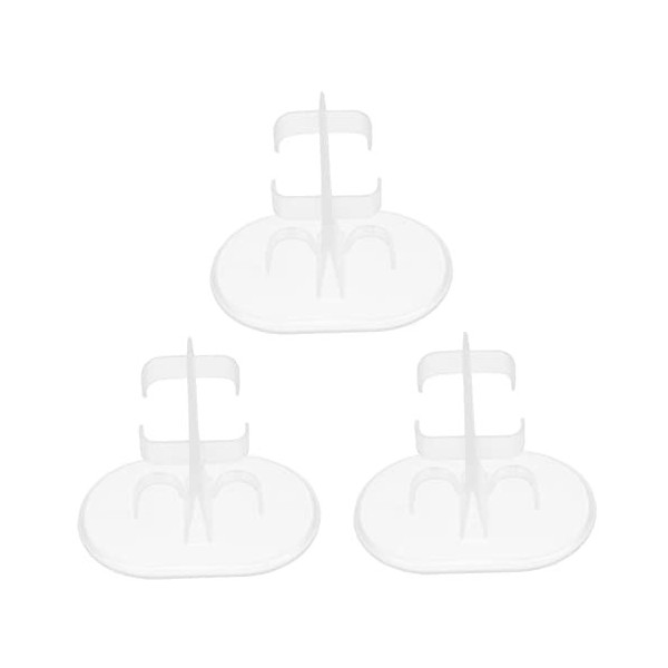 Toyvian 3 Pièces Poupée Cintre Miniature Poupées Blanc en Plastique Cintres en Plastique Bébé Poupée Petite Poupée Stand Supp