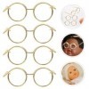 TOYANDONA 12 Pièces Mini Lunettes De Poupée Lunettes Jante en Fil Métallique Lentille sans Cadre Poupée Habiller Lunettes pou