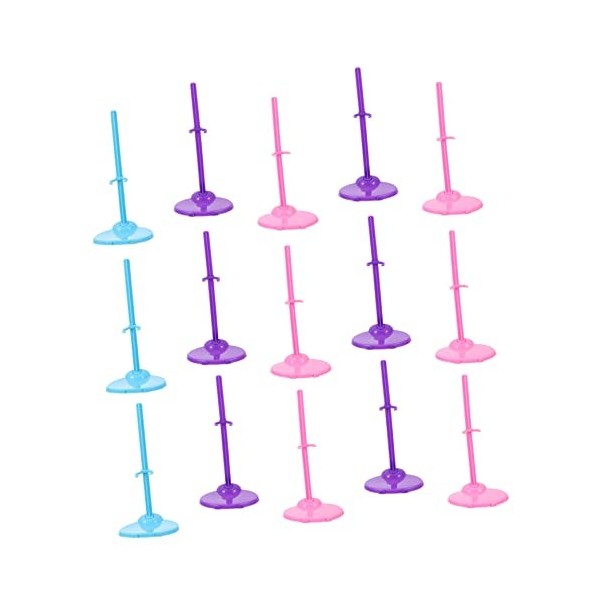 ibasenice 20 Pièces Panier Jouet Mannequin Modèle Stand Poupée Présentoir Figurine Stand Support Transparent en Plastique Béb
