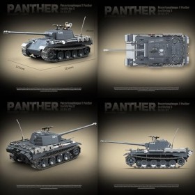 barweer Char moyen allemand - Version G Sd-Kfz-171 - Briques de serrage - Modèle de char militaire WW2 - Cadeau de collection