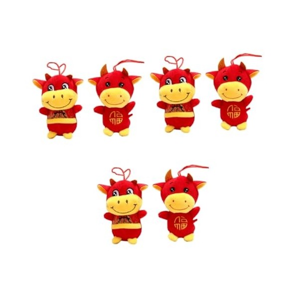 ABOOFAN 2 Pièces Mascotte De LAnnée du Bœuf Vache Année du Bœuf Mascotte De LAnnée du Bœuf Pendentif De Vache Année du Bœuf