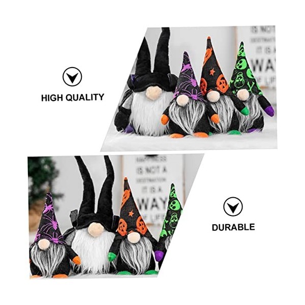 KOMBIUDA 1 Pc Poupée dhalloween Fournitures De Fête dhalloween Ornement Photo Peluches Douces Peluche Rj Noël Poupées Gnome