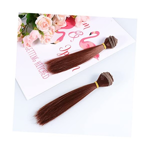 VILLCASE 5 Pcs Bjd Poupée Cheveux Poupée Barbiegirl Extensions De Cheveux Pièce Jointe Queue De Cheval Perruques Poupée Faisa