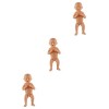 Totority 3Pcs Poupée en Résine Mini Poupées Poupées Miniatures Bébé Poupées Reborn Poupées De Collection Petit Bébé Poupée Ga