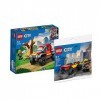 Lego City 30585 Kit pickup de pompiers 60393 + chariot de pompier avec figurine de pompier