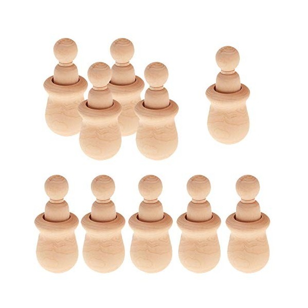 Aeromdale Lot de 1 figurines en bois pour loisirs créatifs Décoration en bois Bricolage Artisanat Artisanat Poupées ange Corp