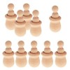 Aeromdale Lot de 1 figurines en bois pour loisirs créatifs Décoration en bois Bricolage Artisanat Artisanat Poupées ange Corp