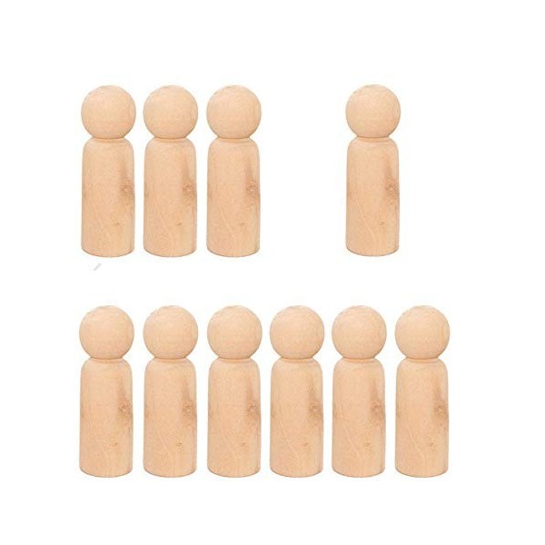 Aeromdale Lot de 1 figurines en bois pour loisirs créatifs Décoration en bois Bricolage Artisanat Artisanat Poupées ange Corp