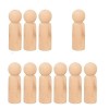 Aeromdale Lot de 1 figurines en bois pour loisirs créatifs Décoration en bois Bricolage Artisanat Artisanat Poupées ange Corp