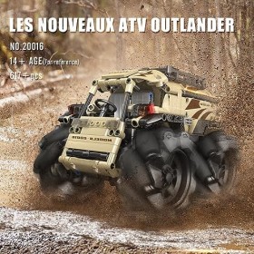 SDXFUWA 20016 ATV Voiture, Ensemble de Blocs de Construction de véhicule de Course Tout-Terrain MOC, pour Enfants de 14 Ans e