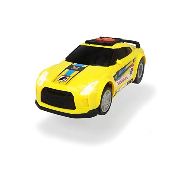 Dickie Toys Nissan GTR - Wheelie Raiders - Voiture de Jeu motorisée - Véhicule pour Enfants - Lumière et Son - Fonction Roue 