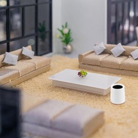 TOYANDONA Poubelles Miniatures pour Maison De Poupée 2 Pièces Petits Paniers À Déchets Ronds Conteneur pour Paysage Blanc