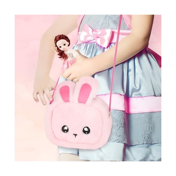 deAO Cadeaux pour Les Filles - Baby Doll avec Le Sac Fourre-Tout Comprenant Une Poupée de 9,4"/24cm, Une Broche, Un Sac à Mai
